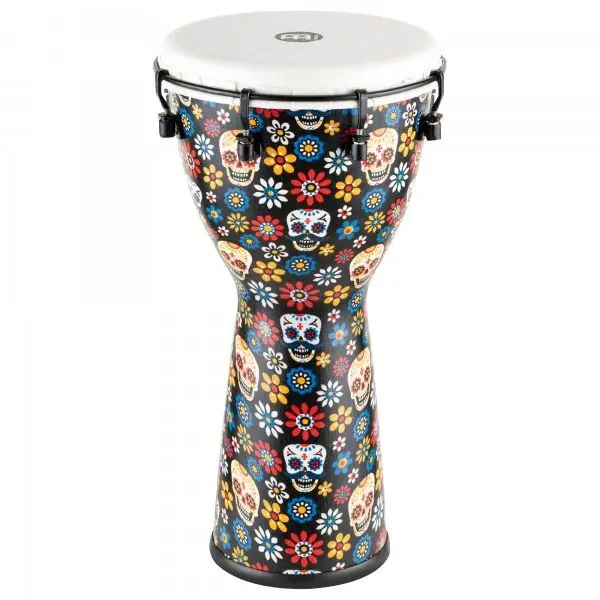 Meinl Percussion 10" Alpine Series Djembe, Synthetic head, Day of the Dead