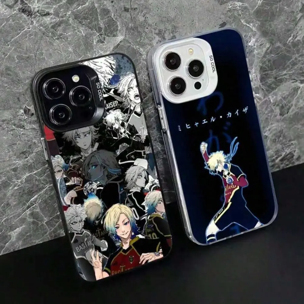 Stylish anime B-BLUE LOCK M-Michael Kaiser phone case For iPhone 17/16/15/14/13/12/11/Pro/ProMax/Plus/Air/Xsmax/E, Samsung S26/S25/S24/S23/S22/Plus/Ultra/Fe, Anti-Drop Matte Back Cover, Shockproof Cover, luxury fashion, Slim Protection, Christmas gift