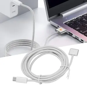 USB C to MagSafe 3 Braided Charger Cable PD 140W Fast Charging Compatible with M1 Pro, 2m, for MacBook Air & MacBook Pro