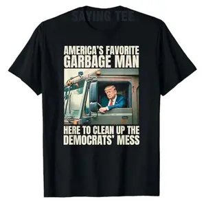 MAGA America's Favorite Garbage Man MAGA in Trash Truck T-Shirt Men's Fashion Clothing Campaign Graphic Outfit Y2k Saying Tee