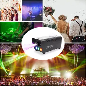 Fog Machine 500W Fog Machine with RGB LEDs wireless remote for stage light party effect DJ equipment Halloween parties weddings