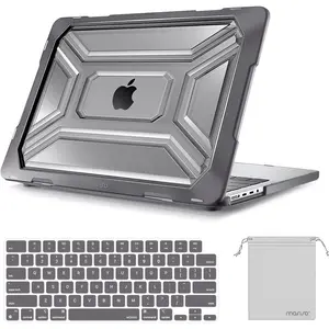 MOSISO Compatible with MacBook Pro 14 inch Case M5 2026 M4 M3 M2 M1 2025-2021 A3427 A3426 A3434 A3112 A3185 A3401 A2918 A2992 A2779 A2442, 3 in 1 Kit Heavy Duty Hard Case with TPU Bumper, Gray