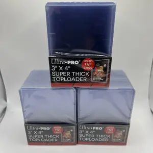 Ultra Pro 3X4 Super Thick 75pt Toploaders 3 Packs of 25 for up to 75pt Cards