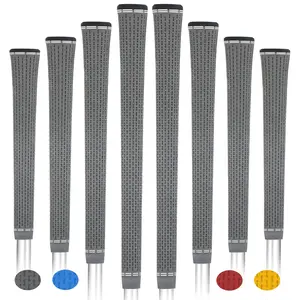 Yamato Single-Color Gray Golf Grips 8-Pack – Soft, Non-Slip Grip