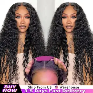Gabrielle Hair Glueless Wig Human Hair Deep Wave Wear And Go 5X5 6X4 4X6 HD Transparent Lace Front Wig For Women Curly Ready To Wear Pre-Cut Lace Pre Plucked Natural Hairline 180% Density 36 Inch   #SummerVibes#tiktokshopspringglowup