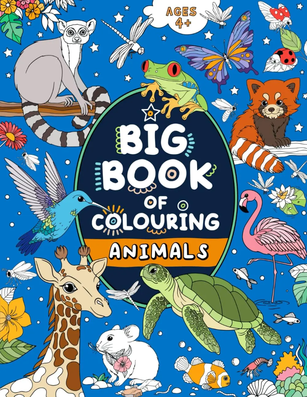 Big Book of Colouring: Animals: For Children Ages 4+ -- Fairywren Publishing - Paperback