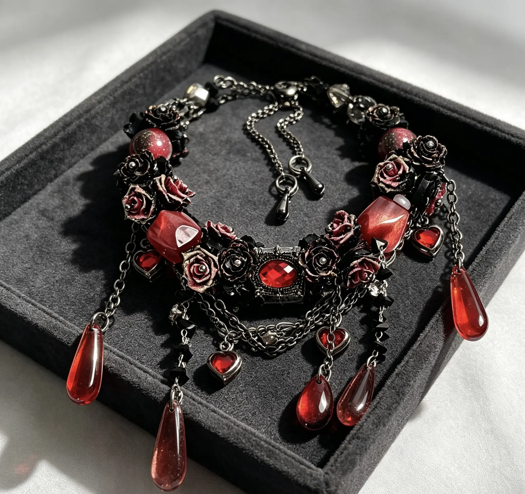 New Popular Design 2026 Heavy Handmade Bracelet, Soft Rubber Flower Resin & Exquisite Glass Beaded Bracelet