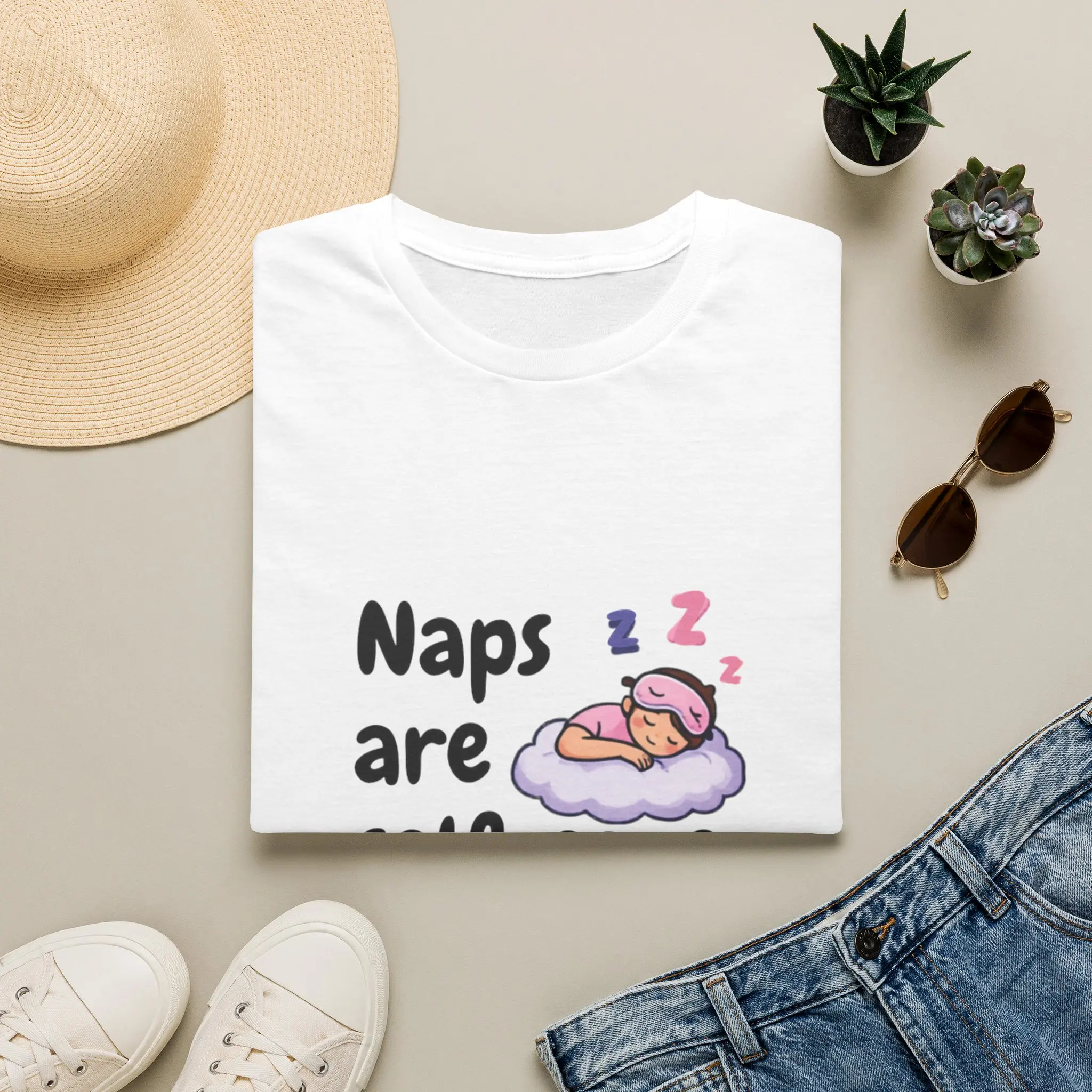 Naps are Self-Care T-Shirt | Sleeping Baby Cloud Illustration