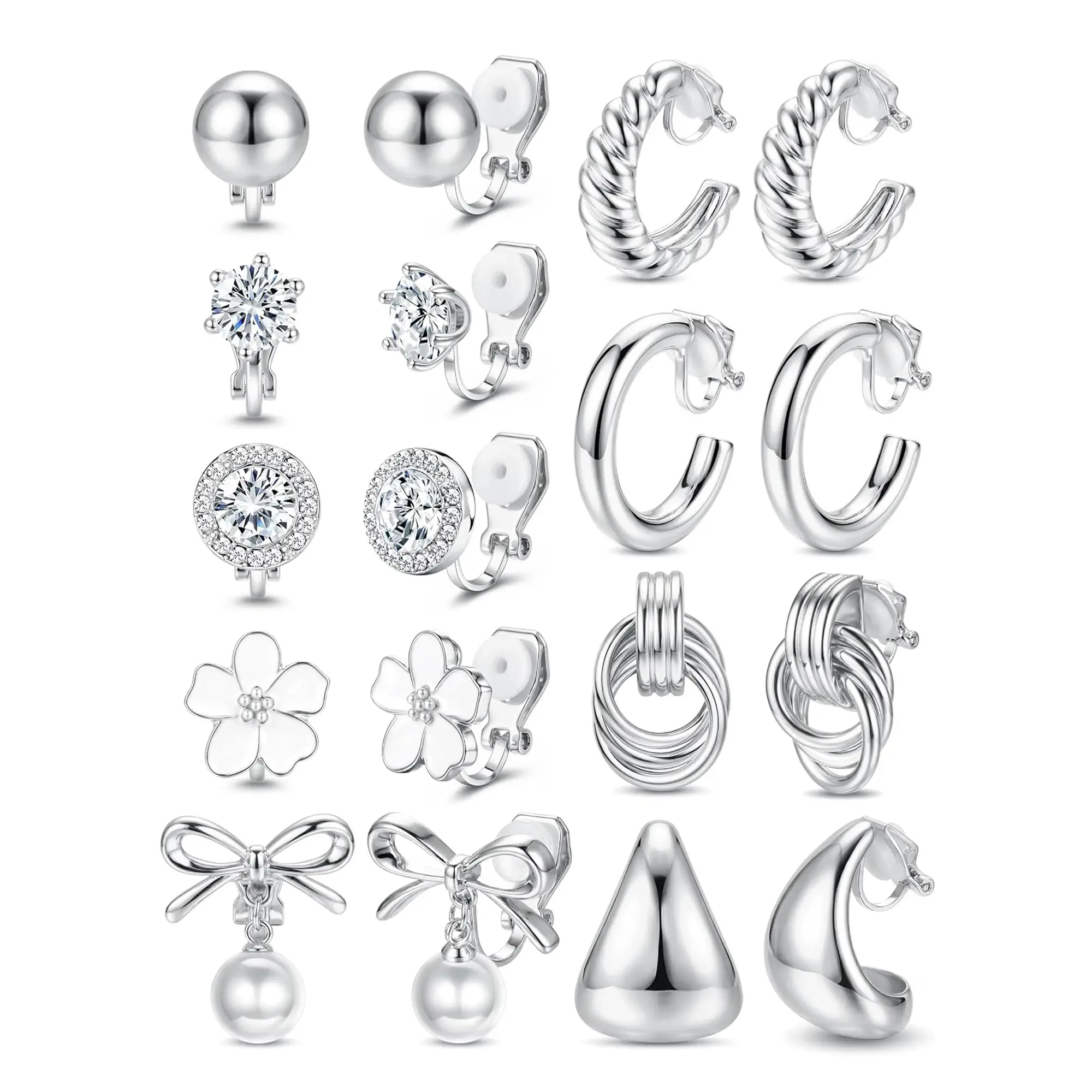 9Pairs-Silver Plated