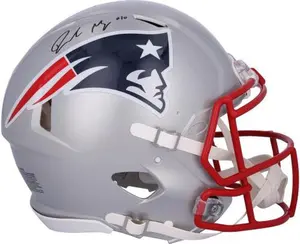 Drake Maye New England Patriots Autographed Riddell Speed Authentic Helmet