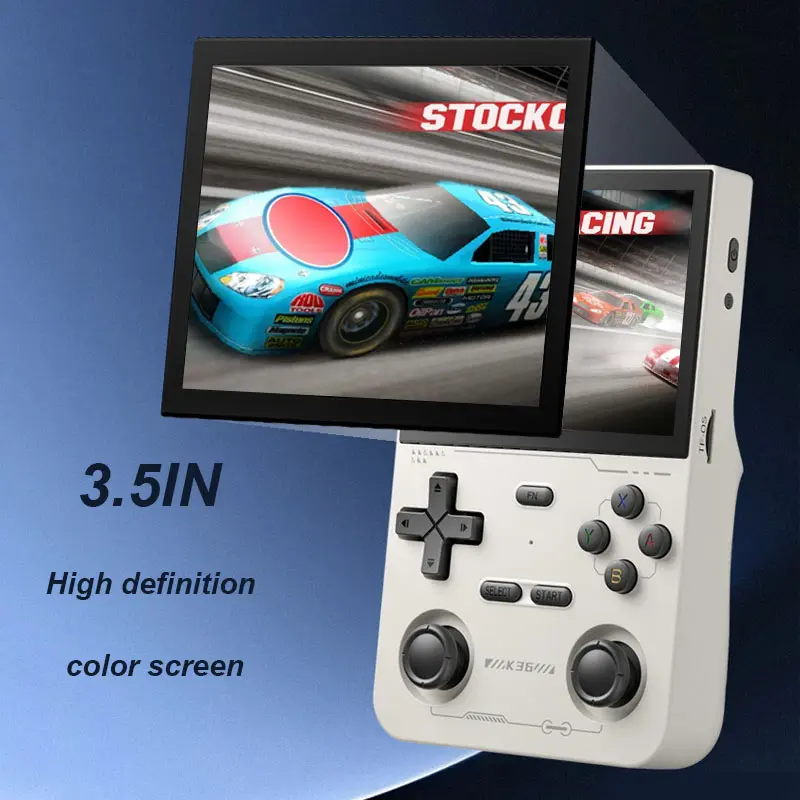 YLWUpgrade K36 R36S Handheld Game Console 64GB 16000 Games 3.5 Inch Screen Retro Classic Handheld Gaming Player Video Game Consoles Digital Protection tech gadgets handheld  gaming Handheld Retro Gaming Console poga  portable  gaming Switch K36/Black