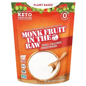 Monk Fruit In The Raw Sweetener Baker's Bag, 16 oz., Keto Certified Monk Fruit Sweetener, Zero Calories, Zero Net Carbs