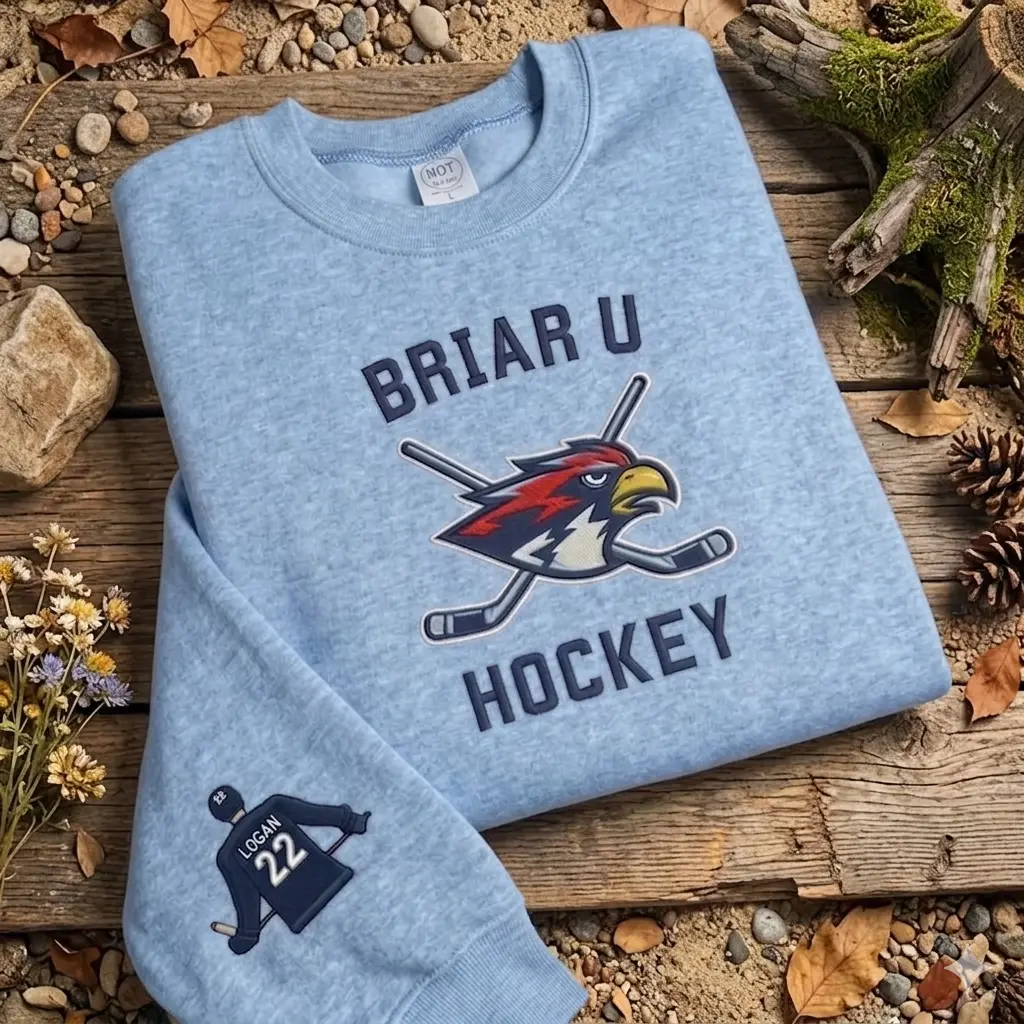 Briar University Graham 44 Sweatshirt, Briar U Embroidered Shirt, Off Campus Series Bookish Hoodie, Hockey Romance Sweatshirt Gift for Her