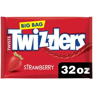 TWIZZLERS Twists Strawberry Flavored Licorice Style, Easter Candy Bag, 16 oz