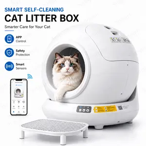 Snugspot Self-Cleaning Cat Litter Box, Automatic Litter Box for Multiple Cats, 78L Extra Large Smart Litter Box with App Control, Safety Sensors & Weight Health Monitor, Low Noise, Includes Step Pedal