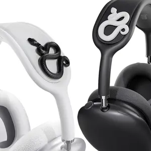 Y2K snake-shaped decoration suitable for AirPods Max Apple over-ear headphones, headband protective cover, replaceable silicone headband cover, detachable