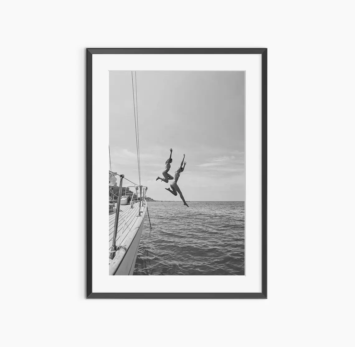 Summer Wall Art, Photography Prints, Swimming Poster, Coastal Wall Art, Black and White Wall Art, Museum Quality Photography Poster