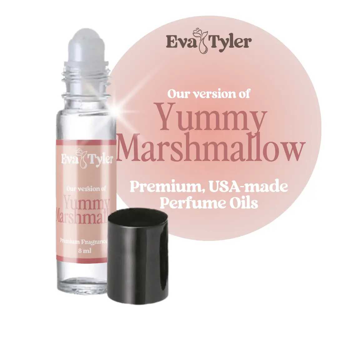 EvaTyler Women's Yummy Marshmallow Roll-On Perfume Oil - USA Made, Gourmand Perfume, Vanilla Scents, Long-Lasting Fragrance, Alcohol-Free, Paraben-Free, Vegan