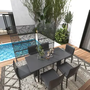 Freestanding Outdoor Privacy Screen – Rustproof Metal Panel Fence, Tool-Free Assembly for Patio, Garden, Balcony & Deck