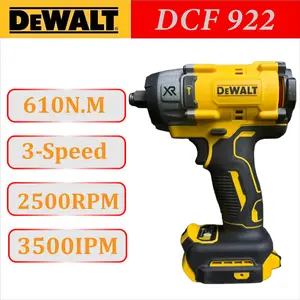 DEWALT DCF922 Cordless Impact Wrench 1/2'' Inch 20V Brushless 450 Ft-lbs High Torque 3-Speed – Perfect for Mechanics & Garage Work
