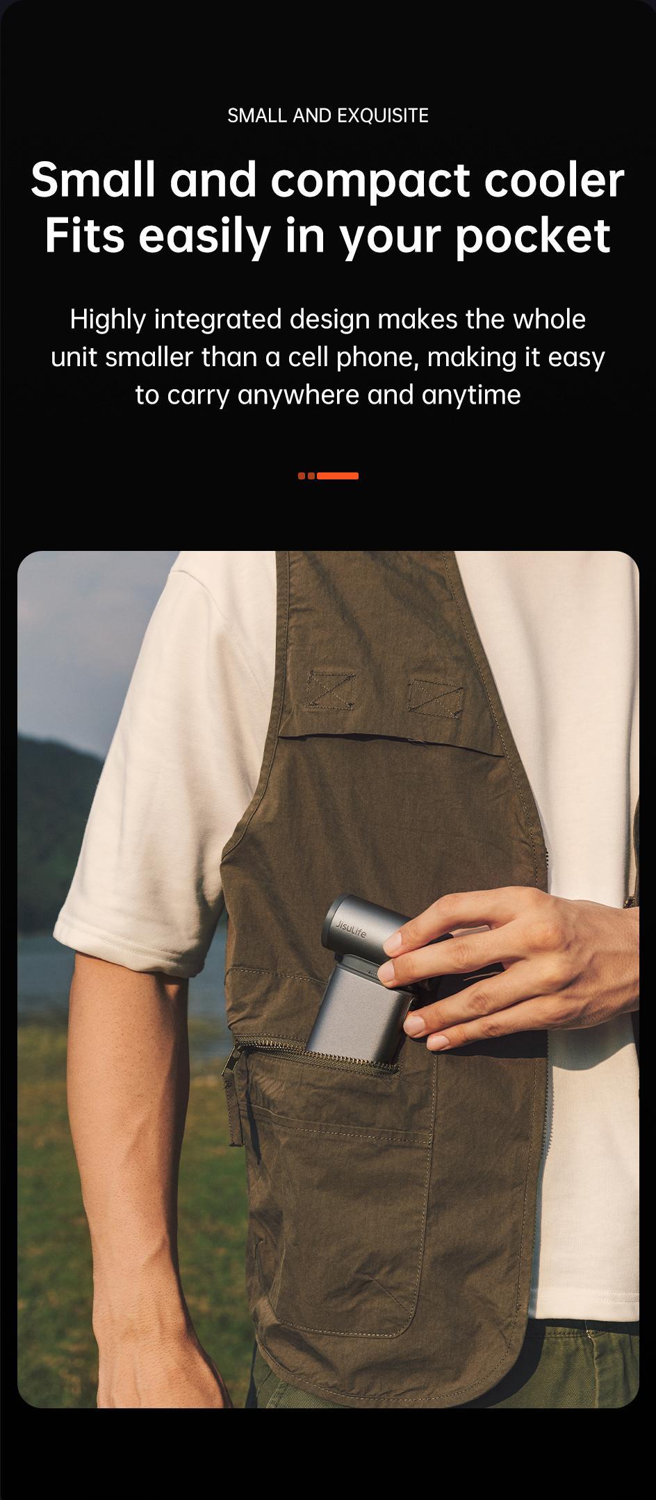 JISULIFE Portable Handheld Turbo Fan 100 Speeds Adjustable Mini Personal Fan 9000mAh USB Rechargeable Battery Operated LED Display Compact Design