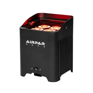 ColorKey CKU-7060 AirPar HEX 4 Wireless Uplight with Rechargeable Battery and 2.4GHz Transceiver