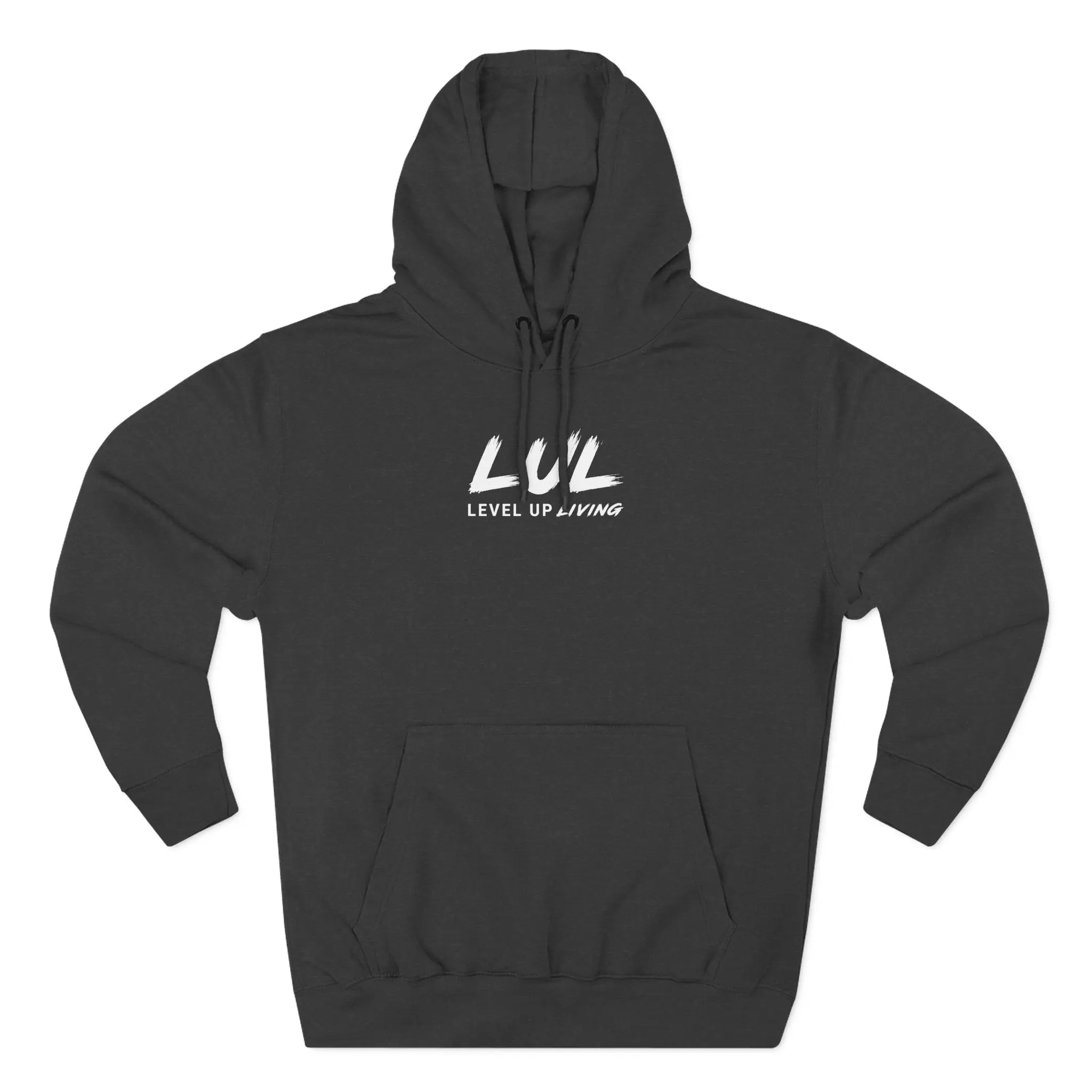 Level Up Living "Level Up Daily" Hoodie — Three-Panel Fleece