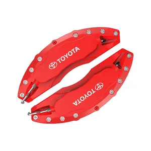 6pcs Car Brake Caliper Decal Stickers, Waterproof High Temperature Resistant, Popular Car Modification Accessories for Corolla Camry Auris Rav4 Yaris Prius Avensis