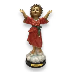 Multi-Size Resin Divino Niño Jesús (Divine Child Jesus) Figurine - 5in, 8in, 12in Standing Traditional Religious Decoration, Devotional Item, Home Decor Gift for Peace and Love