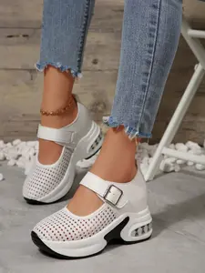 Women's Thick Sole Sneakers Platform Running Shoes with Height Increase, Sporty Running Shoes, Fashionable Casual Shoes for Running, Outdoor Sports, Beach, Dates, Shoe for Runners