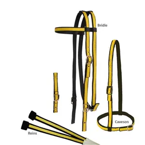 Jacks  Two Tone Race Bridle Set, Black & Orange