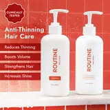 Routine Wellness Anti-Thinning 14oz Shampoo & Conditioner Set for Thinning Hair & Hair Loss - Sulfate-Free, Color-Safe, Biotin & Peptides, Nourishing Botanicals