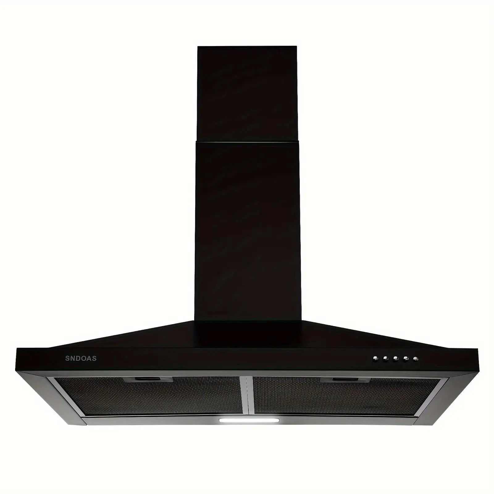 30 Inch 450 CFM Wall Mount Range Hood Stainless Steel Baffle Filters LED Light 3 Speed Exhaust Fan Easy Clean Quiet Brushed Metal Durable Motor Household Home Kitchen Appliances