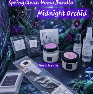 Gee's Scentis Midnight Orchid Spring Clean Reset Home Bundle with Candles Incense and Air Freshener