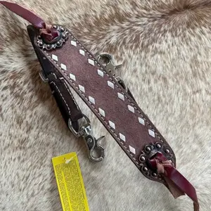 Genuine Natural Roughout Leather Western Wither Strap for Western Breast Collar
