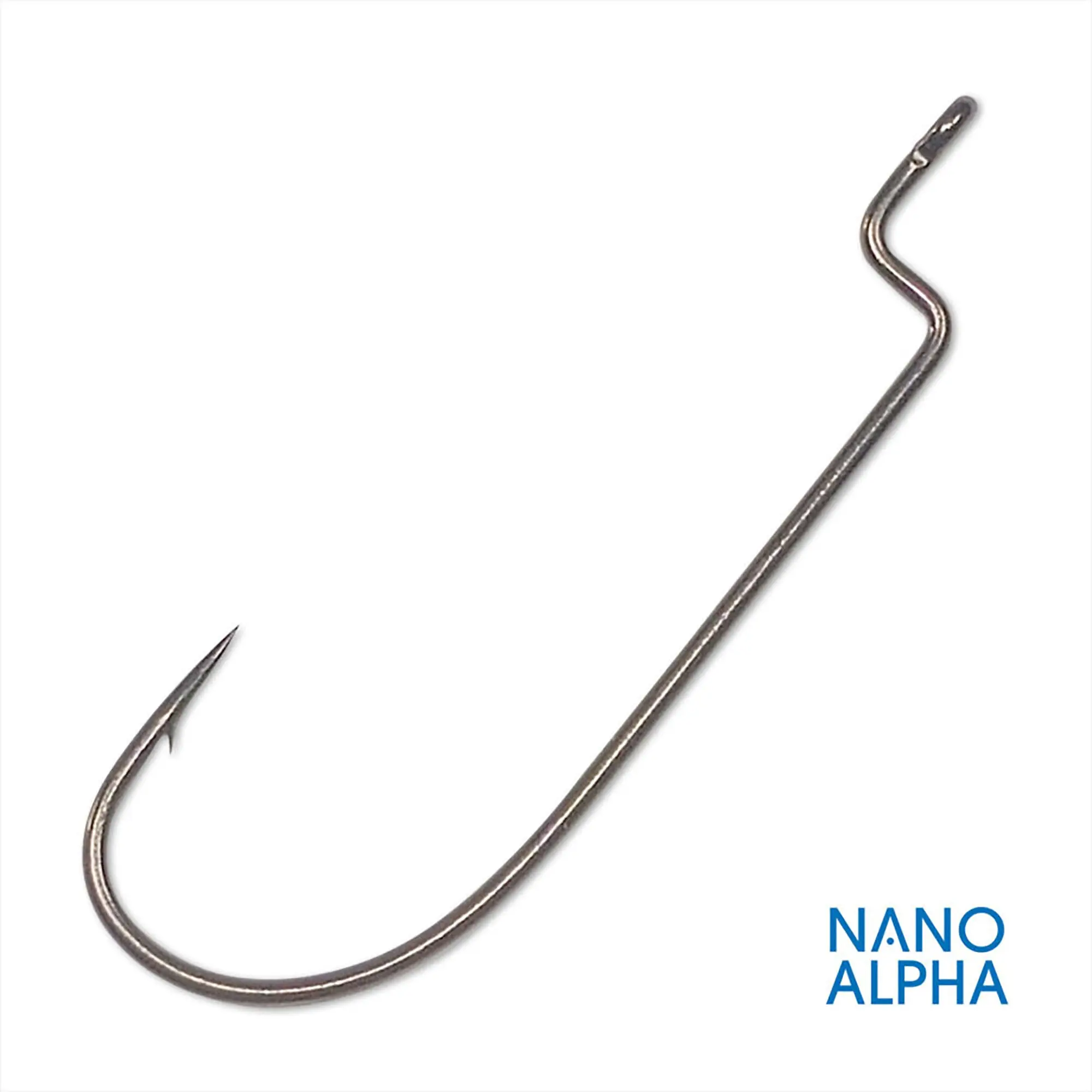 Gamakatsu O'Shaughnessy Bend OP Nano Alpha Worm Hooks - Corrosion Resistant, Smooth Tournament-Grade Fishing Hooks for Sports & Outdoor Angling