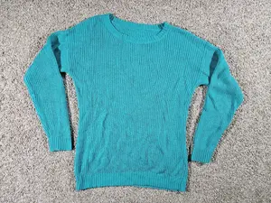Turquoise Green No Brand No Size Cable Knit Sweater