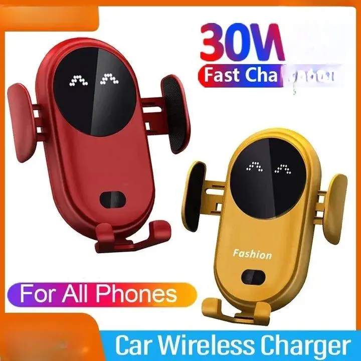 VIKEFON 30W Car Wireless Charger Car Phone Holder for iPhone 12 Pro Max 11 Pro X MAX 8 7 Plus Intelligent Infrared Phone Holder