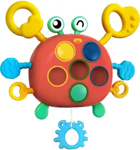 Baby Airplane & Road-Trip Travel Toy for Toddlers 18+ mo | Silicone Pull-String Sensory Montessori Car/Plane Seat Activity | Top Christmas Stocking Stuffer for Babies 1+ Year