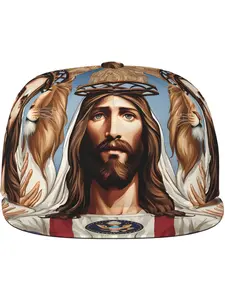 Crown of Thorns & Lions Hip Hop Fitted Snapback Cap for Men