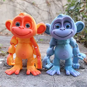 3D Printed Climbing Monkey Statue, Articulated Monkey Figurine, Realistic Eyes Home Decor, Perfect for Halloween  Gifts, Birthday Present, Animal Figurine