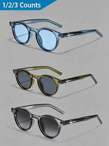 Vintage Fashionable Sunglasses, Trendy Casual Sunglasses for Women & Men, Fashion Accessories for Everyday Use and Outdoor Activities