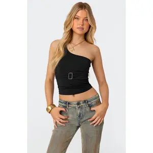 Edikted Women's Belted One Shoulder Top
