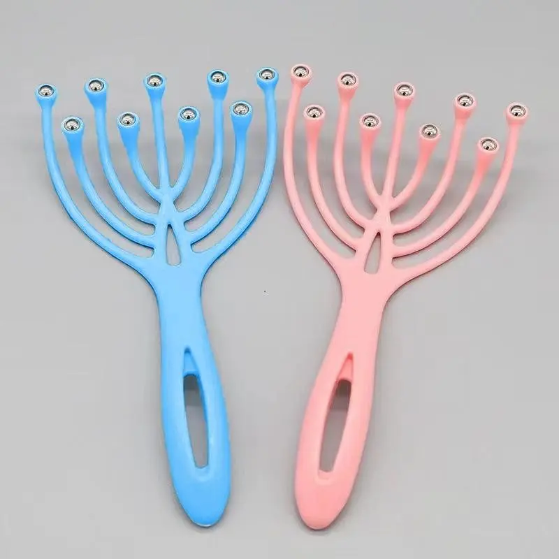Deep Relaxation Scalp Massager Comb, Handheld Claw Head Massage Tool, Blue and Styles, Daily Hair Care, Stress Relief, Relaxation Aid, Scalp Stimulator