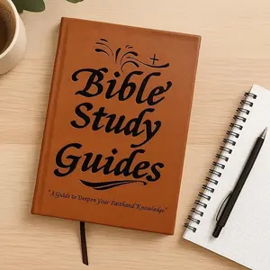 66-Page Bible Study Guide & Devotional Journal PU Leather Cover Scripture Summaries Daily Reflections Beginner-Friendly Spiritual Growth Notebook Christian Gift for Women Men Brown prayer notes esv journaling
