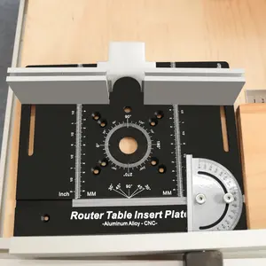 Aluminum Alloy C8 Electric Wood Milling Inverted Board, with A 360 Degree Angle Marked Router Table Milling Table Insertion Board According To The Public and English System