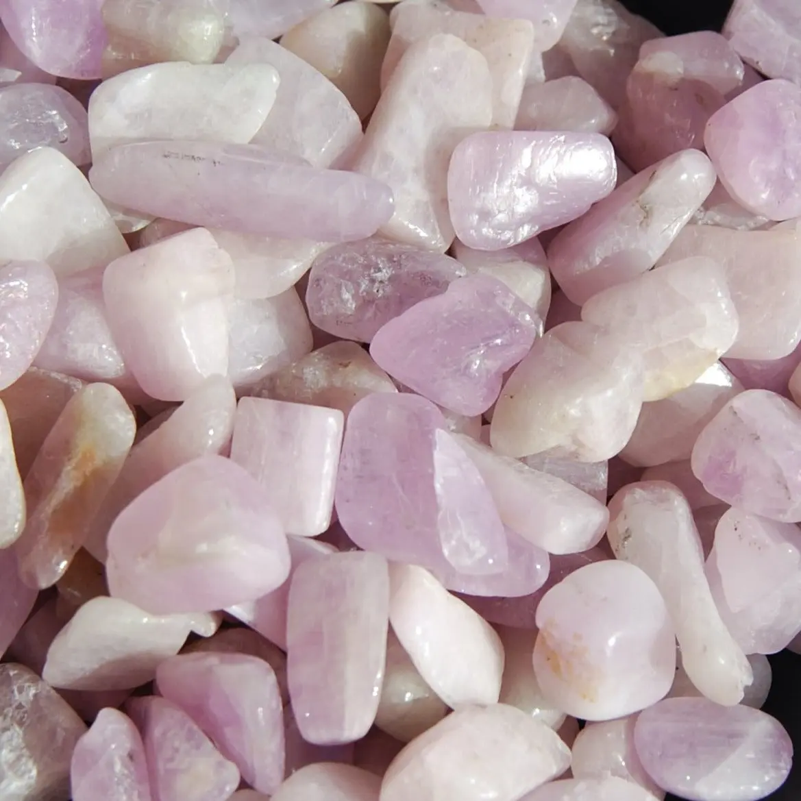 20-25pc Pink Kunzite Crystal Tumbled Stones, XS Flashy Kunzite Crystals, Afghanistan