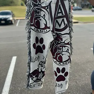 Custom Tapresty Pants with AAMU Logo and Bulldog Design for Comfort and Style