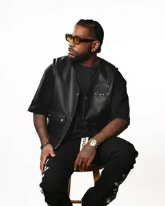 WATSON LEATHER APPLIQUE MOTO VEST