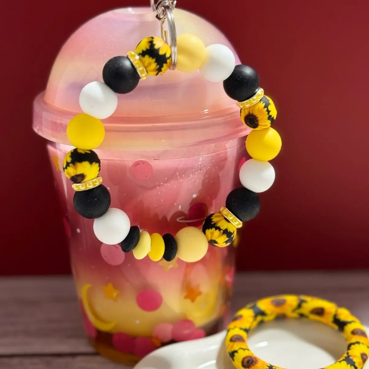 Sunflower Wristlet Keychain - Stylish Design with Unique Features for Everyday Use